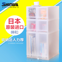 日本进口伸和抽屉式收纳柜3层窄版 透明塑料瘦型储物柜夹缝收纳柜_250x250.jpg