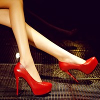 欧美新款真皮定制女鞋13cm超高跟细跟尖头恨天高红色婚鞋性感单鞋_250x250.jpg