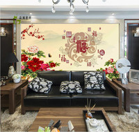 瓷砖背景墙中式客厅牡丹花开富贵电视沙发背景墙花开富贵百福图_250x250.jpg