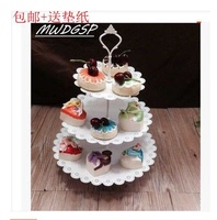 铁艺三层多层蛋糕甜点糕点水果展示托盘点心甜品架欧式婚庆蛋糕架