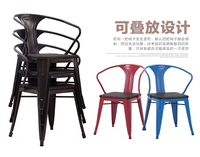铁艺餐椅铁皮椅咖啡餐厅创意座椅欧式复古做旧工业风简约金属椅子_250x250.jpg