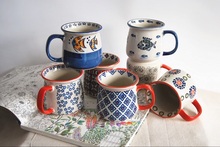 【一百年不上新】北欧手绘陶瓷早餐咖啡杯子马克杯红茶奶杯麦片