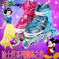 迪士尼直排滑冰鞋 白雪公主套装溜冰鞋 米奇 冰雪奇缘儿童旱冰鞋_250x250.jpg
