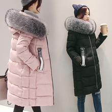 2016韩版女装冬季加厚棉衣女中长款大毛领冬天学生棉服棉袄外套潮