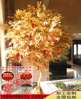 大型仿真植物金色榕树圣诞树金钱树金叶子树许愿树金树大厅树定做_250x250.jpg